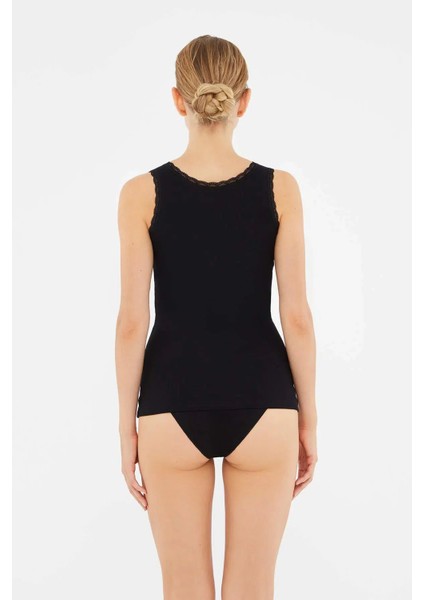 5010 Kadın 2'li Kalın Askılı Kaşkorse-Siyah indirimleri