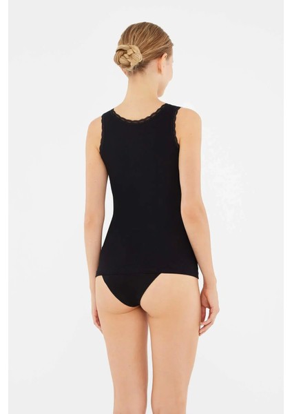 5010 Kadın 2'li Kalın Askılı Kaşkorse-Siyah