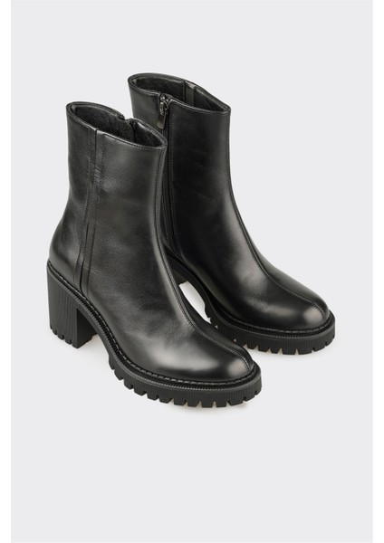 Siyah Deri Kadın Günlük Bot fiyatları