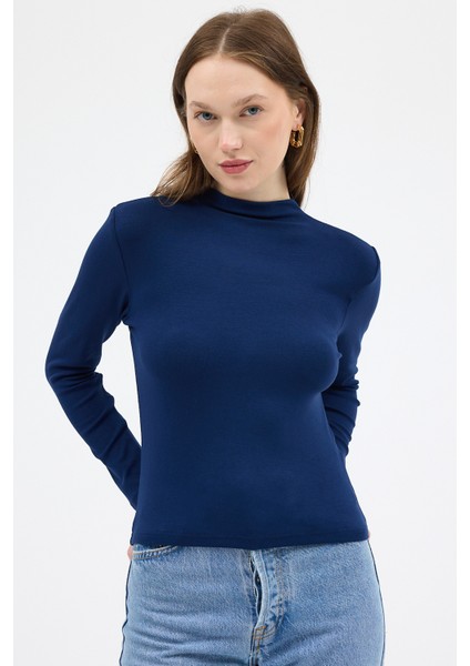 Laci Yarım Boğaz Uzun Kollu Body 2069