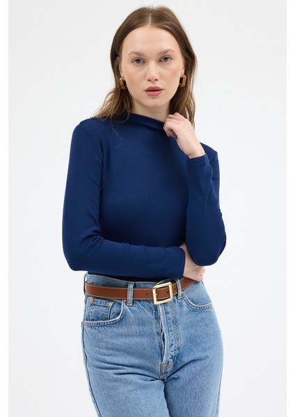 Laci Yarım Boğaz Uzun Kollu Body 2069