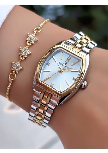 Orijinal Çelik Kordon Kadın Kol Saati 3 Atm Su Geçirmezlik Gold Gümüş Renk Bileklik Hediyeli fiyatları