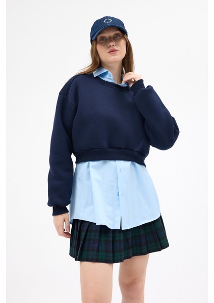 Laci Kadın Crop Bisiklet Yaka Sweatshirt 9210M fiyatları