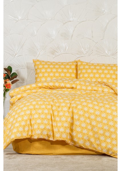 Riva Nevresim Takımı Tek Kişilik Lastikli Çarşaf (160X220 Cm) Sarı