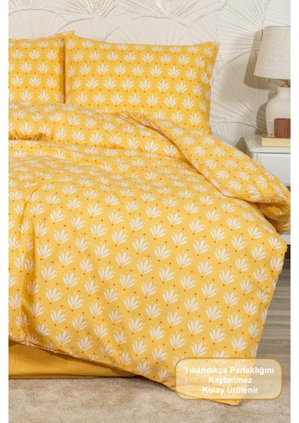 Riva Nevresim Takımı Tek Kişilik Lastikli Çarşaf (160X220 Cm) Sarı