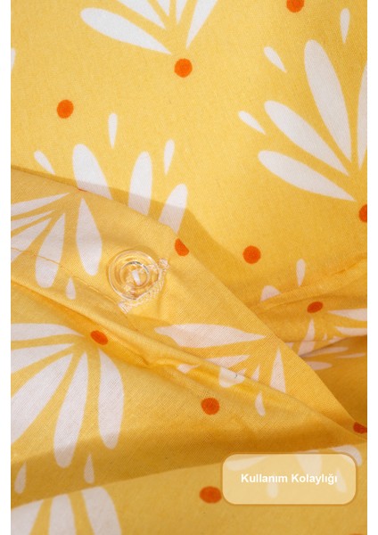 Riva Nevresim Takımı Tek Kişilik Lastikli Çarşaf (160X220 Cm) Sarı