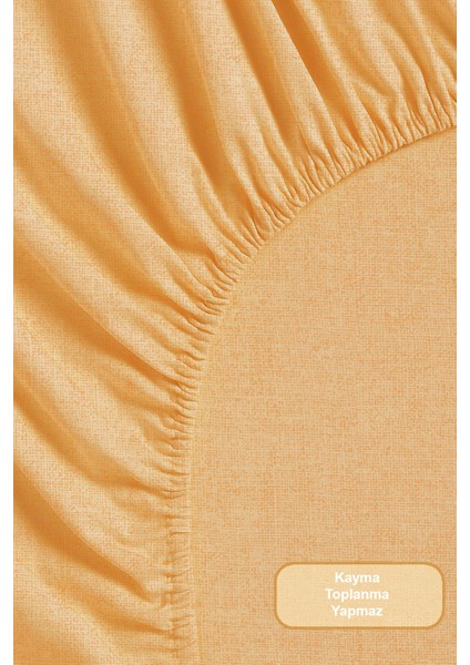 Riva Nevresim Takımı Tek Kişilik Lastikli Çarşaf (160X220 Cm) Sarı