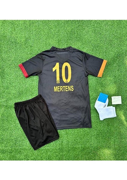 'gâlatâsarây 2024/25 Yeni Sezon Siyah M'ertens Çocuk Özel Forması 4'lü Set
