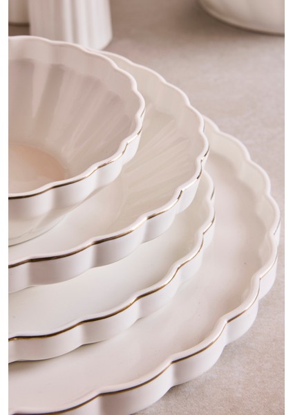 Istanbul Gold 29 Parça 6 Kişilik Porselen Gold Yaldızlı Yemek Takımı modelleri