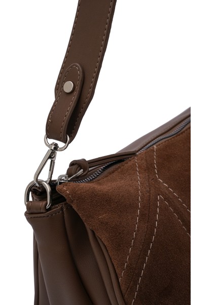 Süet Dokulu Kadın Omuz Çantası ED069 fırsatları