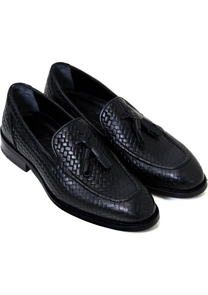 Corcik Model Neolit Taban Siyah Ayakkabı