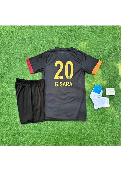 'gâlatâsarây 2024-25 Yeni Sezon Gabriel S'ara Özel Siyah Çocuk Forması 4'lü Set