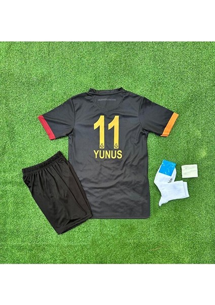 'gâlatâsarây 2024/25 Yeni Sezon Siyah Yunus Akgün Özel Çocuk Forması 4'lü Set