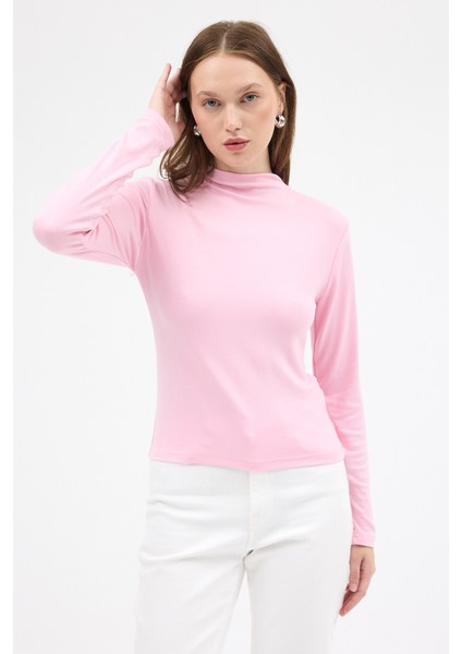 Pembe Yarım Boğaz Uzun Kollu Body 2069 fiyatları