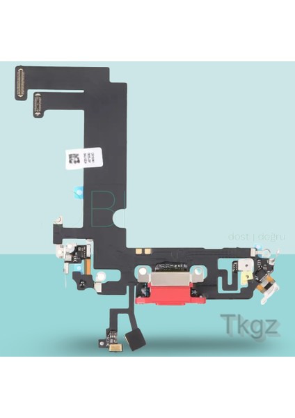Apple Iphone 12 Mini Full Şarj Soketi Filmi Flex Orjinal (Kırmızı)