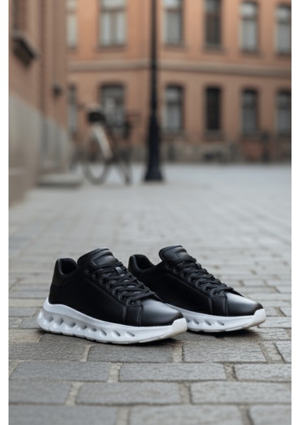 ZRC2533 Premium Özel Taban Erkek Siyah Sneaker modelleri