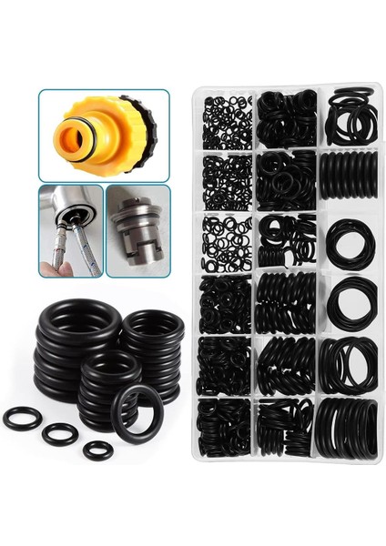 Powermaster PM-28533 800 Parça Kauçuk Conta Halka Seti 28 Farklı Ölçü O-Ring Nitril Nbr Su Geçirmez
