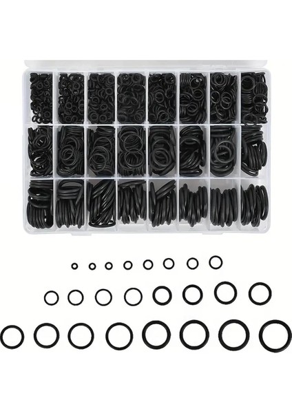 Powermaster PM-28533 800 Parça Kauçuk Conta Halka Seti 28 Farklı Ölçü O-Ring Nitril Nbr Su Geçirmez fırsatları