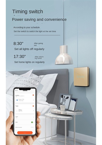 Olsa Da Too Wifi Akıllı Anahtar Dokunmatik Anahtar Işık Anahtarı Sıfır Yangın Hattı 3 Anahtar Altın (Yurt Dışından)