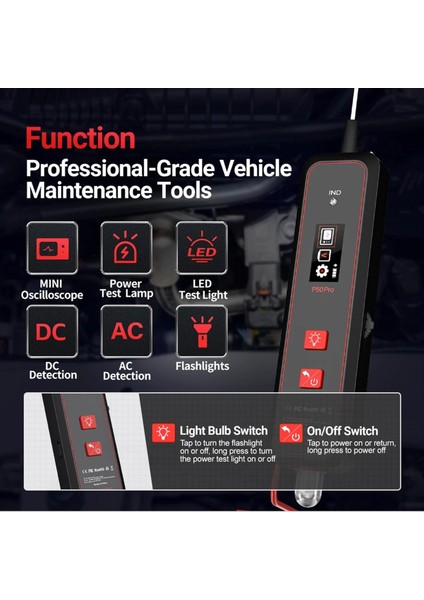 P50PRO Mini Osiloskop Otomotiv Devre Test Cihazı Çok Fonksiyonlu 0-45V Devre Sistemi Elektrik Dedektörü Araçları (Yurt Dışından) indirimleri