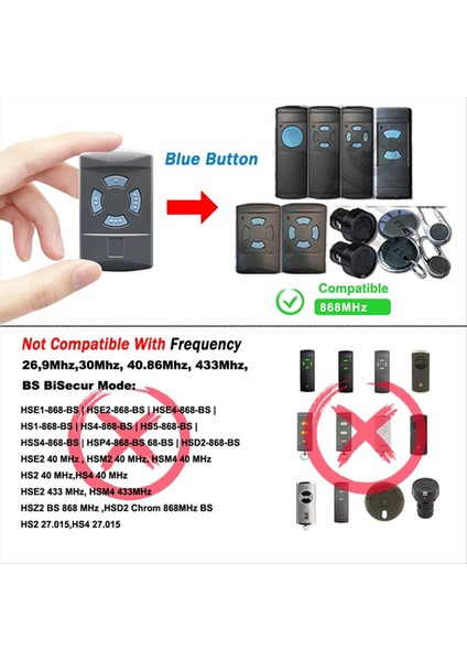 Hsm4 868MHZ Garaj Kapısı / Kapı Uzaktan Kumanda Hse2 Hse4 Hsm2 Hs1 Hs2 Hs4 Hsz1 Hsz2 Hsp4 868 Garaj Kapı Açıcı (Yurt Dışından) indirimleri