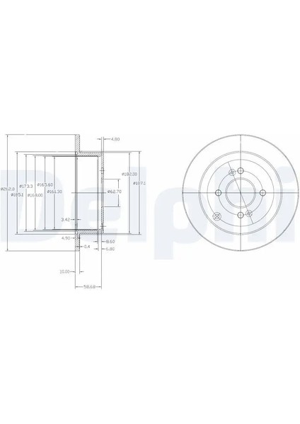 BG4097 Arka Fren Diski 584111C800 584111G300 (2 Adet Fiyatıdır)