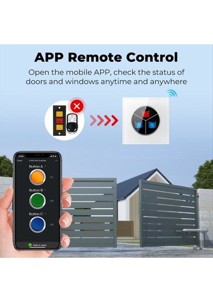 Kablosuz Garaj Kapı Açıcı Uzak Wifi Anahtarı Evrensel Otomatik Kapı Açıcı Için Akıllı Telefon Tarafından Kontrol Edildi (Yurt Dışından) modelleri