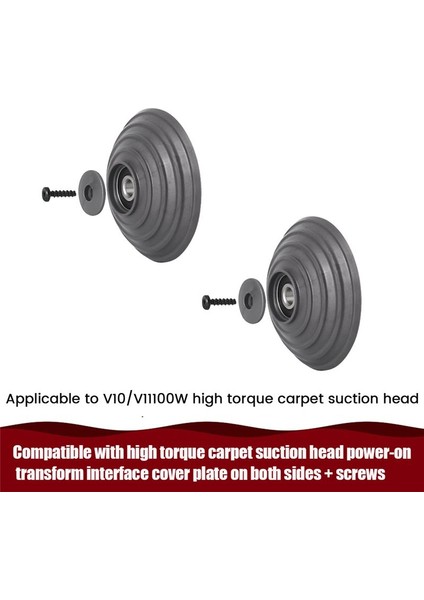 2 Pcs Dyson Vakum Temizleyici V10/V11 100W Yüksek Tork Zemin Fırçası Emme Kafa Güç-On Yan Kapaklar (Yurt Dışından) modelleri