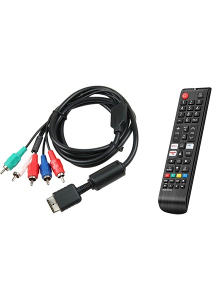 1 Pcs Ps2/ps3/ps3 Slim Hdtv&#39 Ye Hazır Tv Hd Bileşeni Av Kablosu 5 Telli 6ft ve 1 Pcs BN59-01315B Uzaktan Konuşma (Yurt Dışından)