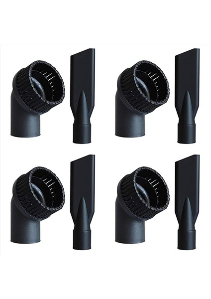 4x Endüstriyel Elektrikli Süpürge Yuvarlak Fırça ve Düz Meme Setleri Iç 44MM Dayanıklı Endüstriyel Vakum Süpürge Aksesuarları (Yurt Dışından)