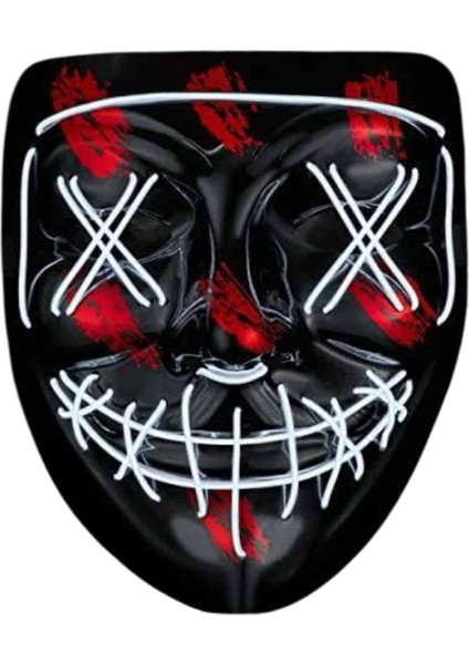 Techmrt Hallowen Parti Maskesi Neon LED Işıklı Maske 3 Modlu Cadılar Bayramı Maskesi fiyatları