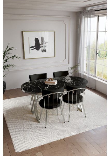 Selenit Mutfak Yemek Masası Takımı- 4 Kişilik Mutfak Masa Sandalye Takımı- Mutfak Masası Takımı fiyatları