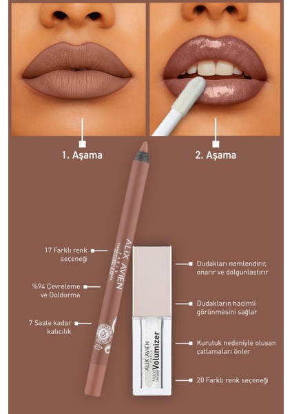 Suya Dayanıklı Uzun Süre Kalıcı Yumuşak Dudak Kalemi - Staying Power Lip Pencil 52 Caramel Nude