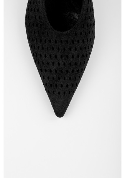 Kadın Rilou Siyah Süet Delikli Dekolteli Stiletto fırsatları