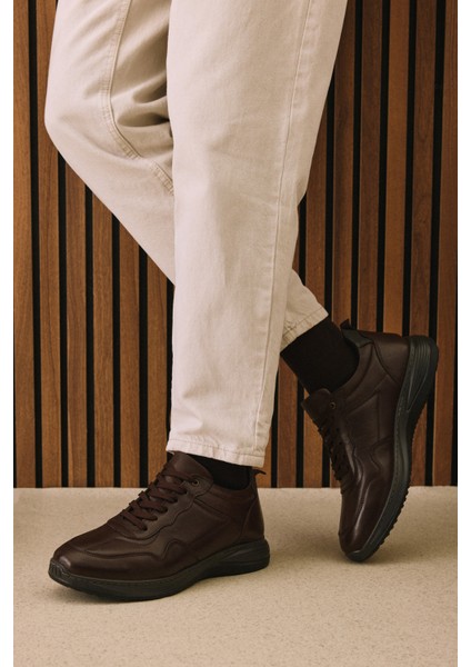 , Erkek Hakiki Deri Ayakkabı 1531002Z2089 Kahve