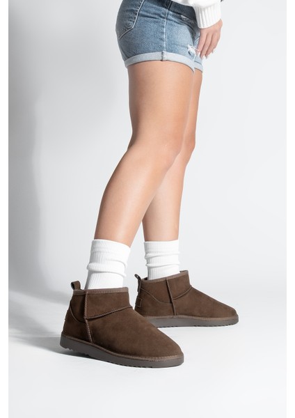 Kadın Acı Kahve İçi Kürklü Günlük Bot Pasep Kahve Süet fırsatları