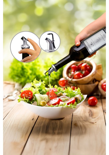 Gümüş Tasarım Amber Zeytinyağı Sıvıyağ Şişesi Yağdanlık 2'li 750 ml modelleri