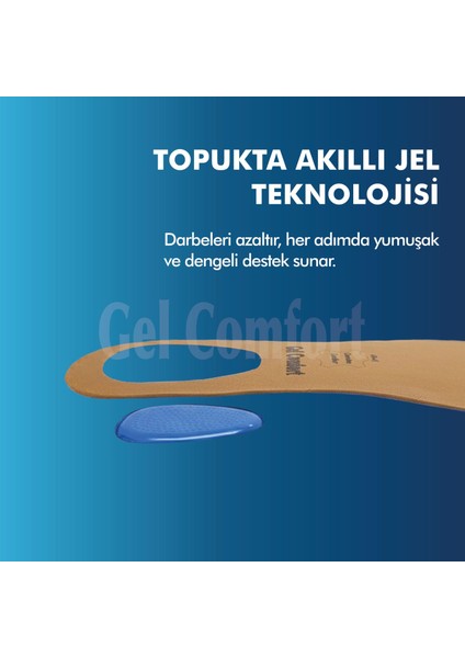 GelComfort GC18 | Yumuşak Jel, Hakiki Deri, Konfor, Tüm Ayakkabılar ile Uyumlu Topuk Destekli Rahat İç Tabanlık fırsatları