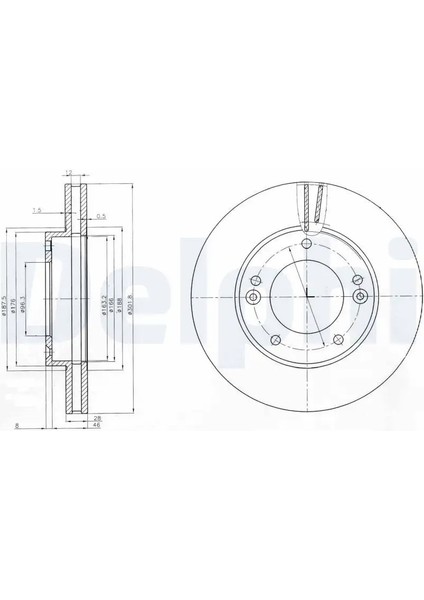 BG3858 Fren Diski On 517123E000 517123E300 517123E500 (2 Adet Fiyatıdır)