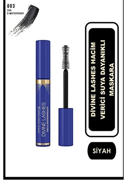 Divine Lashes Suya Dayanıklı Maskara Hacim Verici Etkiyle Büyük Boy fırsatları