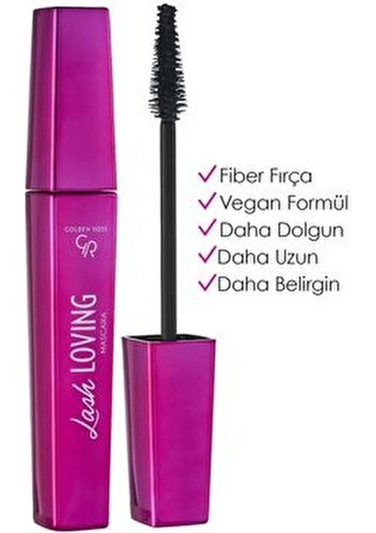Lash Loving Maskara Hacim Verici ve Kıvırma Etkili 12 ml Siyah Renkli fiyatları