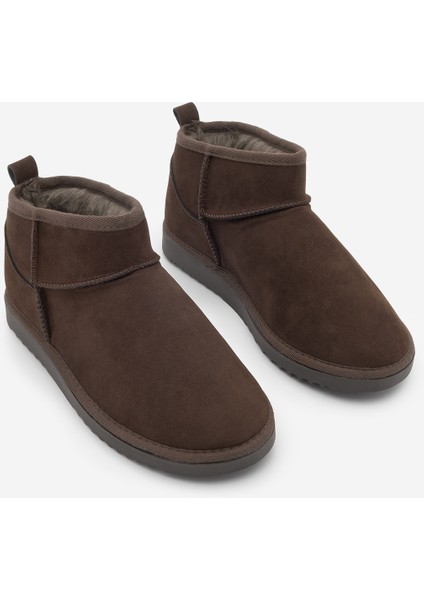 Kadın Acı Kahve İçi Kürklü Günlük Bot Pasep Kahve Süet indirimleri