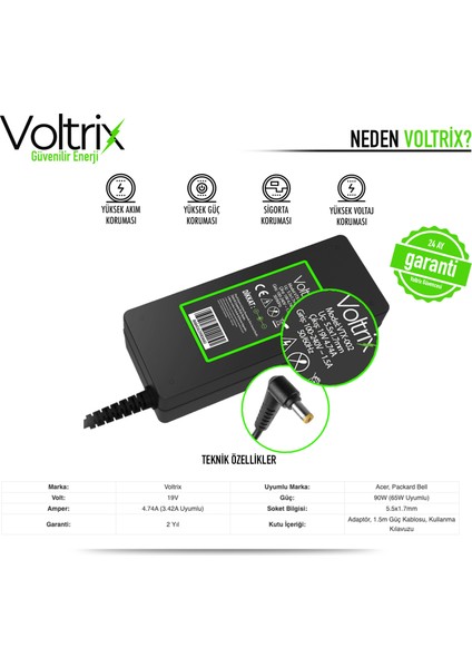 Acer Aspire E5-774G-75TJ, E3-112-C536 Uyumlu Adaptör, Şarj Aleti - Cihazı (90W) fiyatları