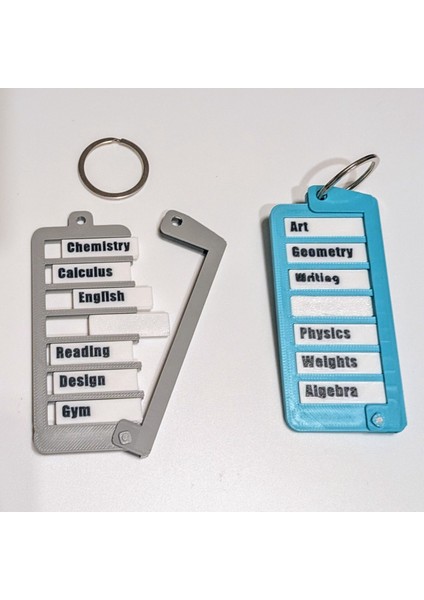 Ders Programlı Kişiselleştirilebilir Anahtarlık- GRİ fiyatları