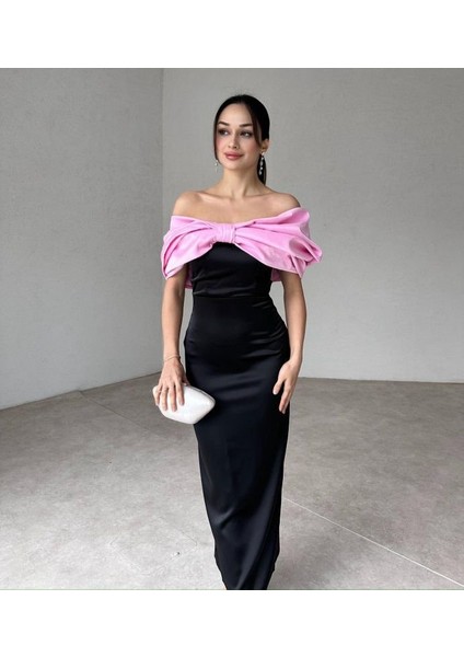 Pembe Önü Fiyonklu Elbise modelleri