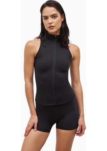 Base Sculpting Sleeveless Zip Up Jacket Şekillendirici Kolsuz Atletik Kadın Üst