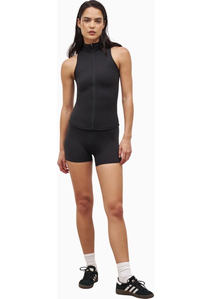 Base Sculpting Sleeveless Zip Up Jacket Şekillendirici Kolsuz Atletik Kadın Üst modelleri