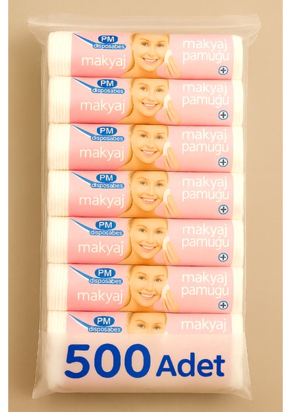 500 Adet Makyaj Temizleme Pamuğu Mendilleri %100 Doğal Pamuktan Hassas Ciltler İçin
