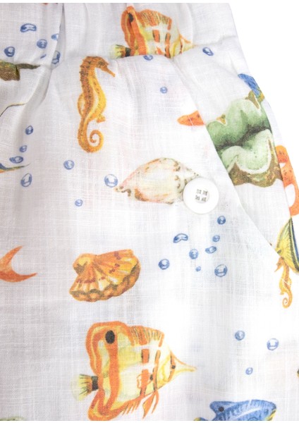 %100 Pamuk Deniz Temalı Yazlık Kız Çocuk Etek modelleri