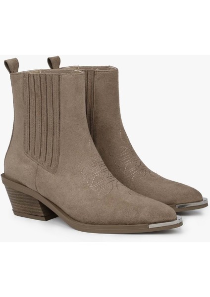 Kadın Stormi Vizon Süet Kovboy Bot